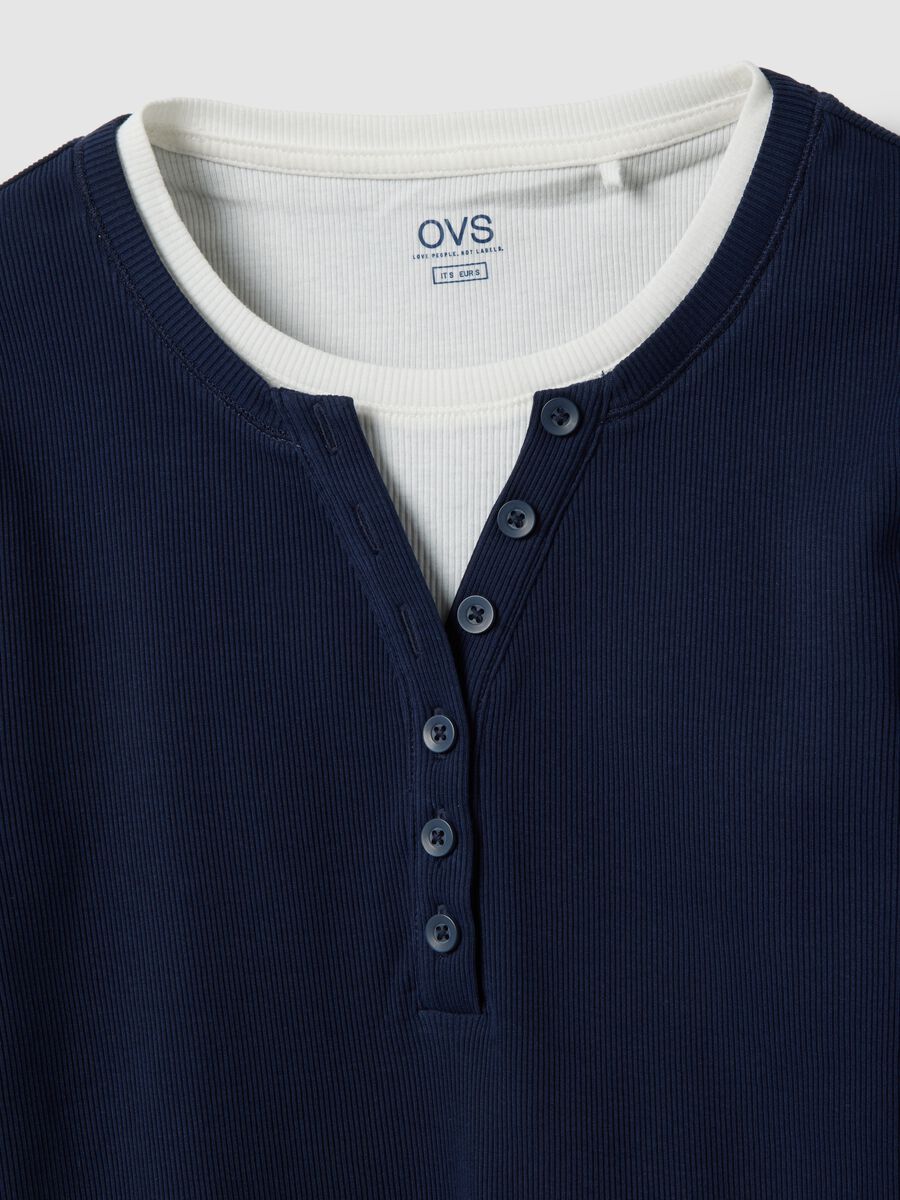 Multicolour long sleeve pure cotton regular fit sweater_5