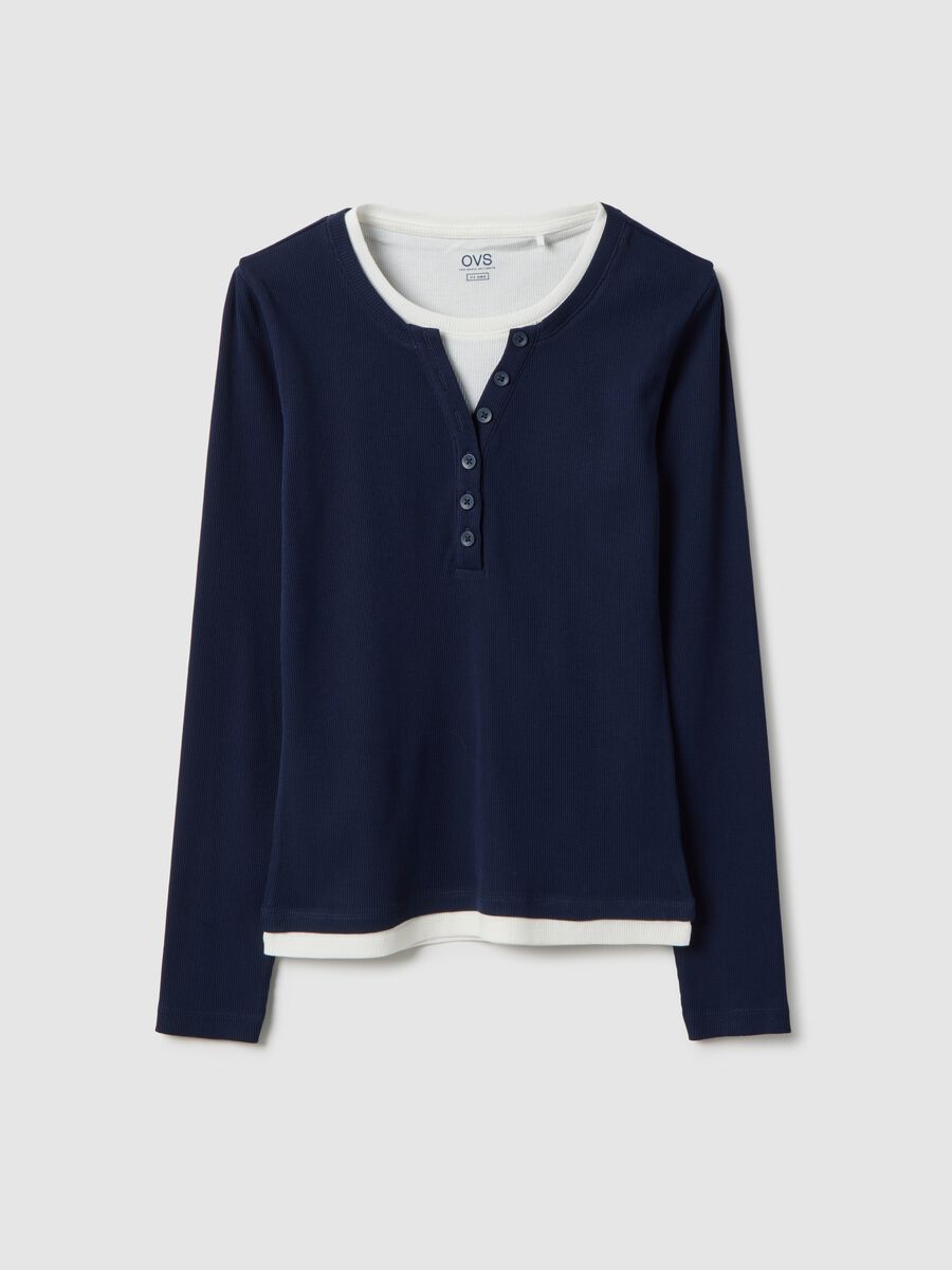 Multicolour long sleeve pure cotton regular fit sweater_4