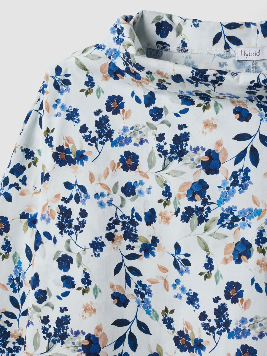White floral stretch cotton blouse_5