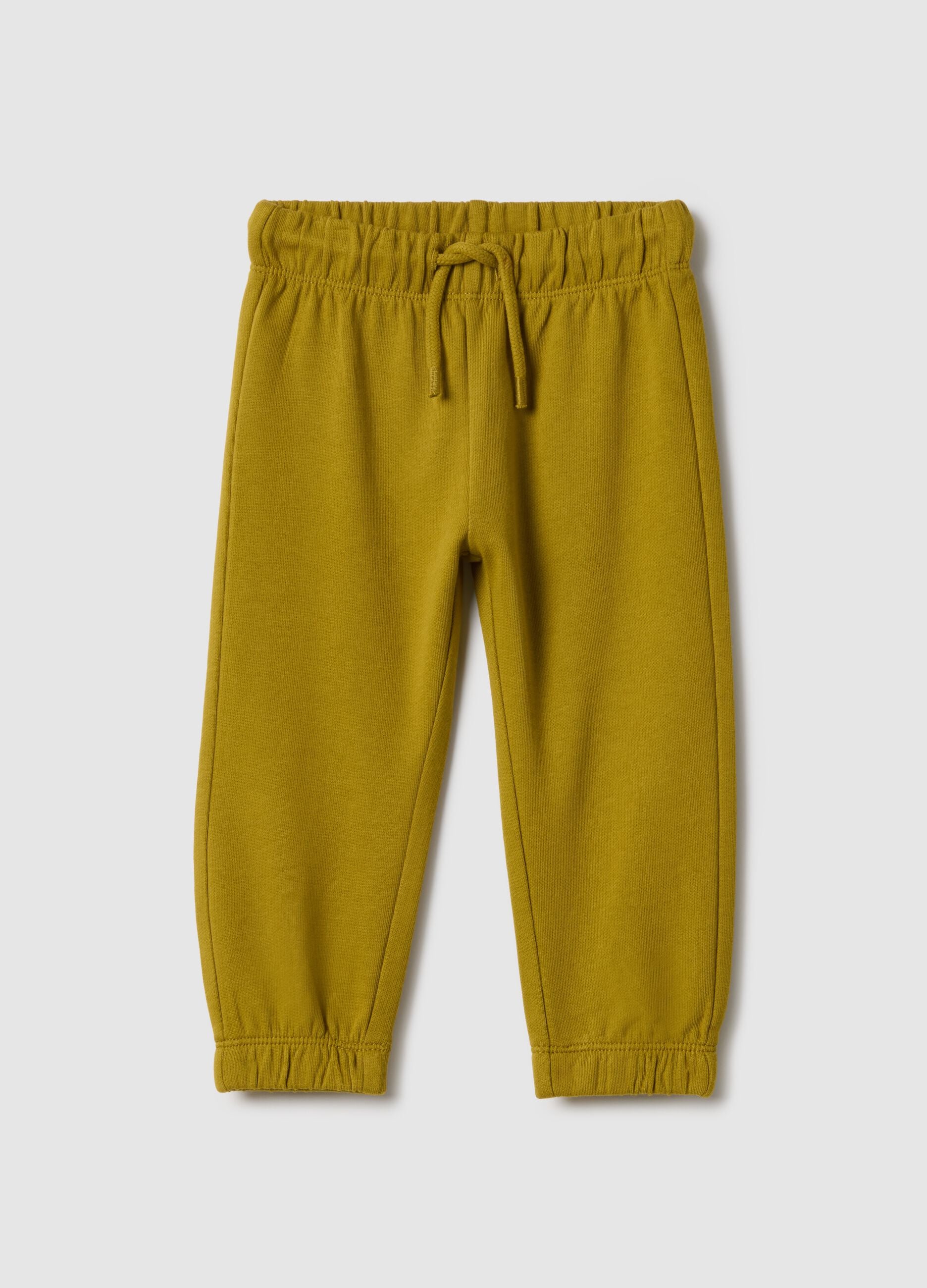 Children's regular fit black cotton jogger trousers