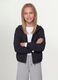 Black rain jacket with hood and zip for girls_0