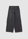Grey cotton blend balloon jeans for girls_4