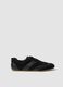 Black real leather sneakers_0