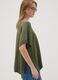 Green modal-blend V-neck top_0
