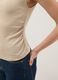 Beige pure cotton regular fit tank top_3