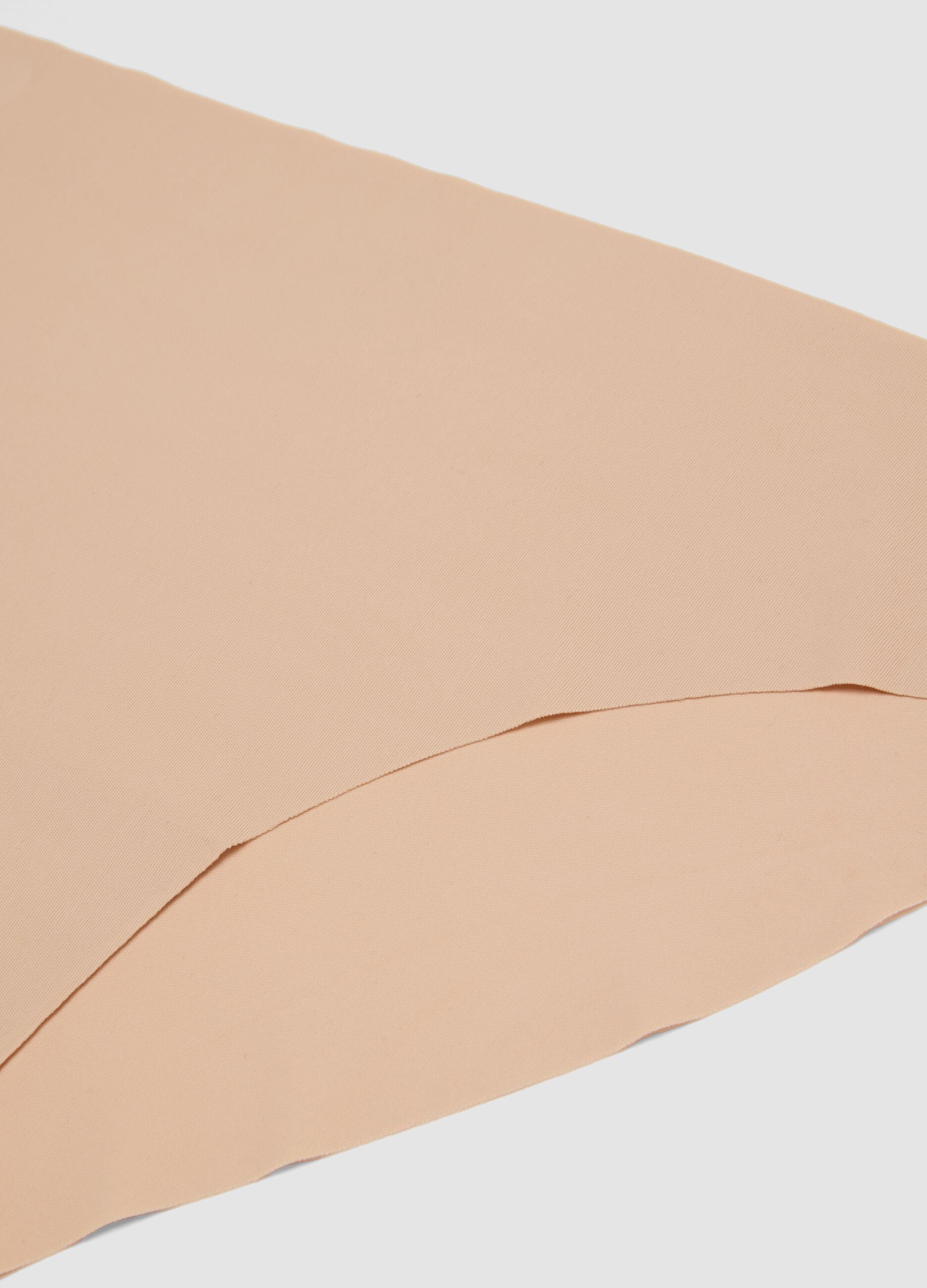 Regular fit beige stretch blend briefs