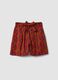 Red pure cotton printed shorts_4