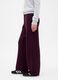 Women's Purple Cotton Blend Trousers_3