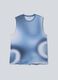 Light Blue ALTAVIA COURT Tank Top in Stretch Fabric with Tie-Dye Effect_4
