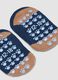 Blue non-slip organic stretch cotton baby socks with puppy motif_1