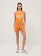 Orange pure cotton tank top regular fit with Everlast logo_1