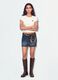 White pure cotton crew-neck T-shirt with heart print_0