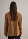 Brown genuine leather regular fit blazer with buttons_3