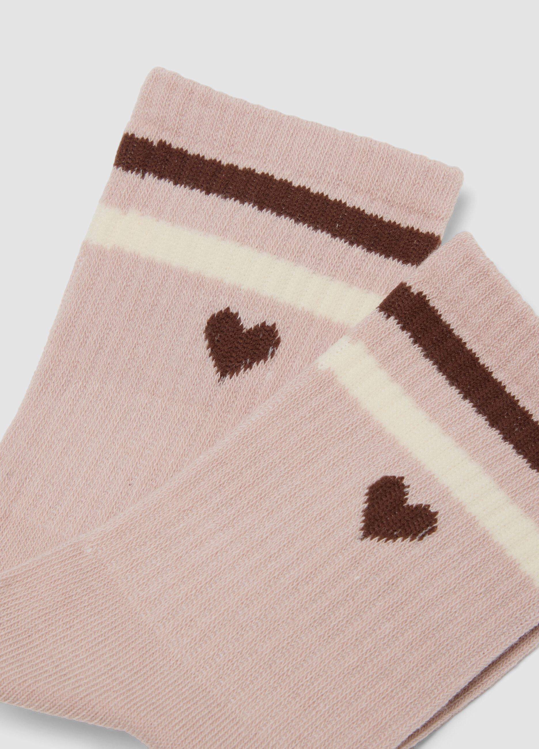 Pink stretch organic cotton socks