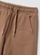 Brown culotte trousers in pure organic cotton for girls_2