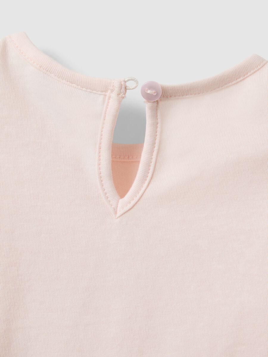 Pink long-sleeve cotton T-shirt_3