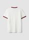 White crew-neck fitted T-shirt in pure cotton_2