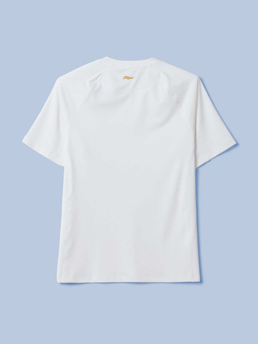 T-shirt bianca in tessuto elasticizzato ALTAVIA SAILING_5
