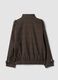 Brown checked stretch viscose shacket with oversized fit_6