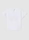 White cotton T-shirt with frills and print_1