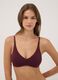 Purple organic stretch-cotton triangle bra_0