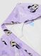 Purple pure cotton hooded Minnie print bathrobe_3