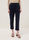 Blue Stretch Cotton Blend Trousers Regular Fit_1