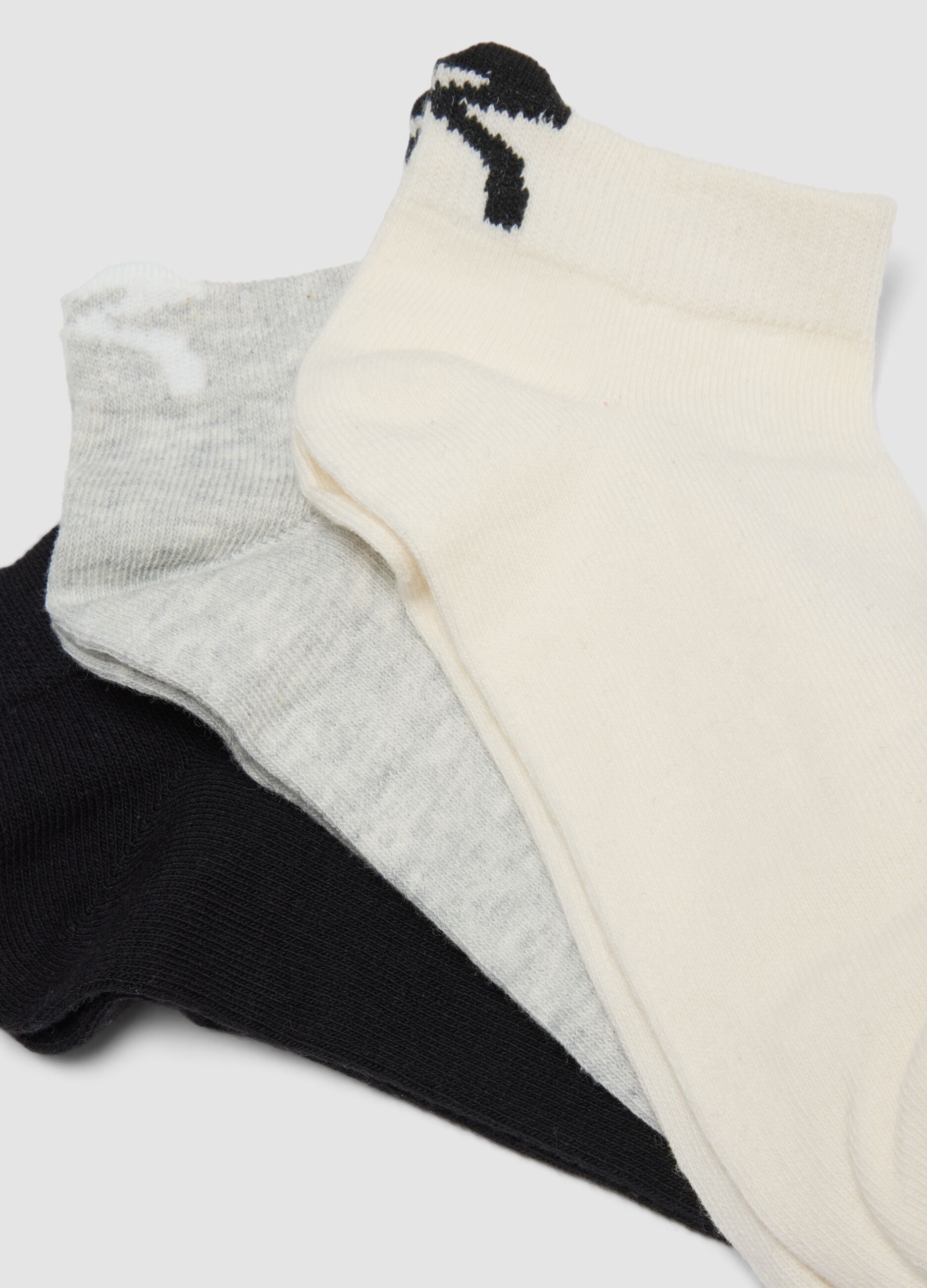 5-pack organic cotton blend ankle socks
