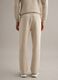 Beige Stretch Cotton Blend Joggers, Regular Fit_2