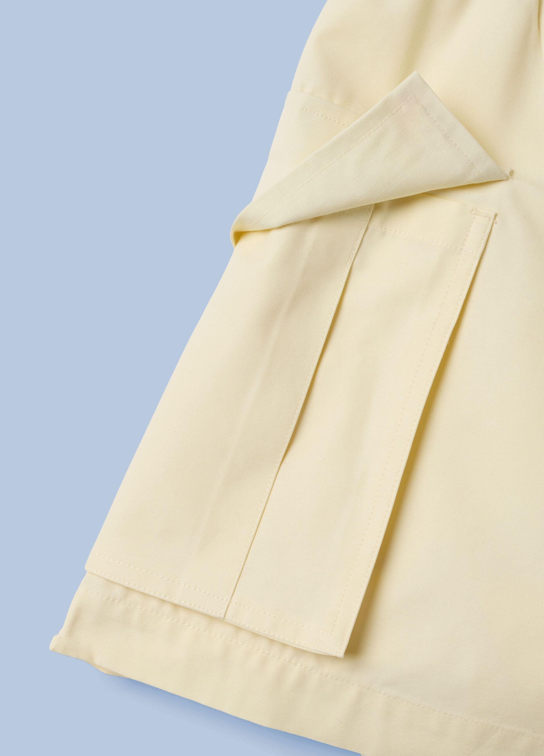 ALTAVIA SAILING yellow pure cotton cargo shorts with elasticated waistband