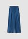 Pantaloni blu in puro lyocell a gamba ampia regular fit_4