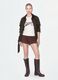 Green cotton-blend trench coat with contrasting collar, regular fit_1