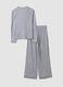 Grey pure viscose polka-dot V-neck pyjamas_6