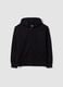 Black organic cotton zip-up hoodie for boys, relaxed fit_4
