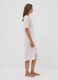 Pink polka-dot pure viscose nightshirt with V-neck_2