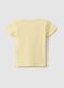 Yellow stretchy cotton girl's t-shirt regular fit with heart_1