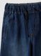 Blue denim joggers in cotton and viscose blend with cargo pockets, relaxed fit_3