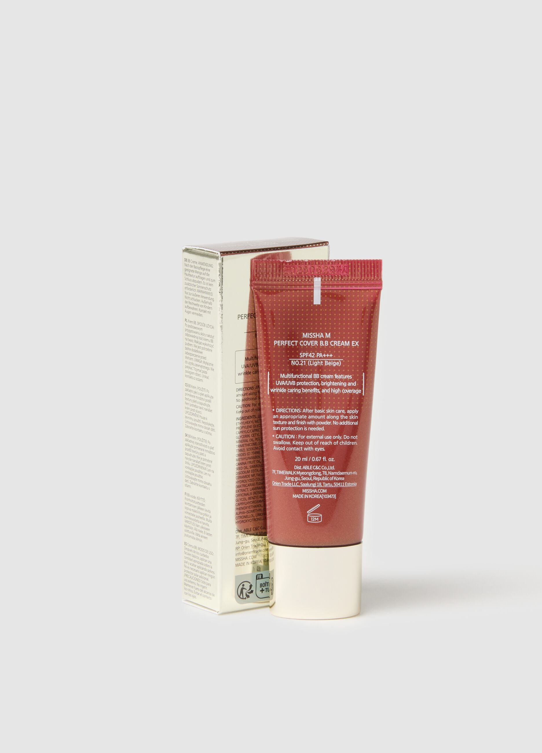 MISSHA BB CREAM SPF42 21 20ML - Korean makeup