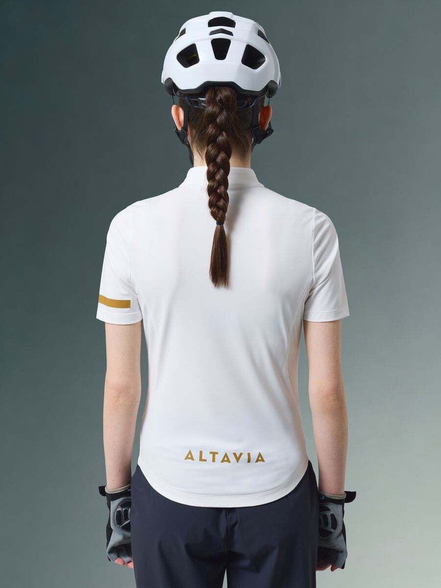 White ALTAVIA BIKE technical stretch T-shirt_2
