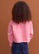 Pink cropped cotton-blend crew-neck sweatshirt, relaxed fit for girls_2