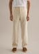 White pure linen trousers with regular fit_1
