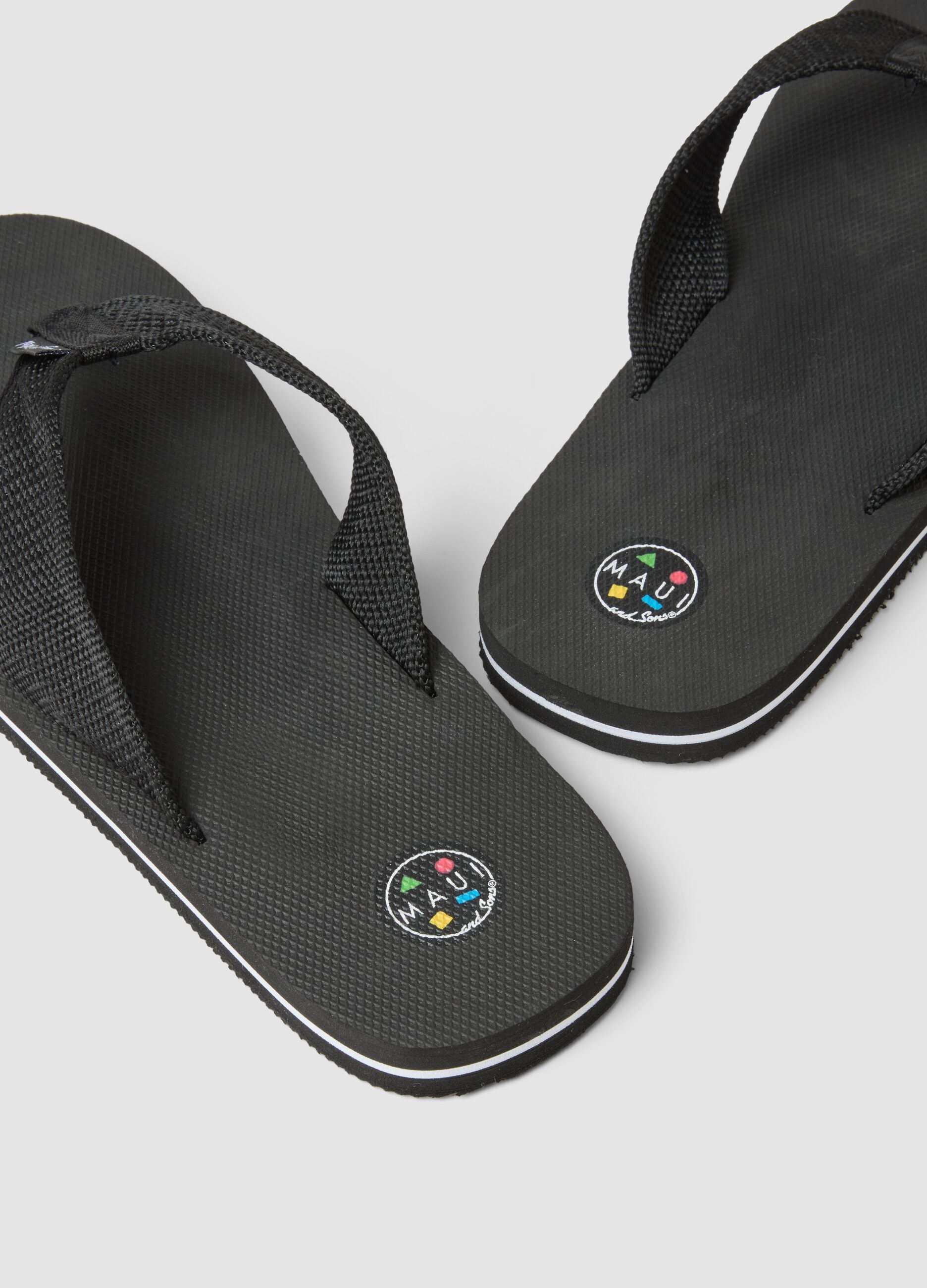 Black flip-flops with soft sole