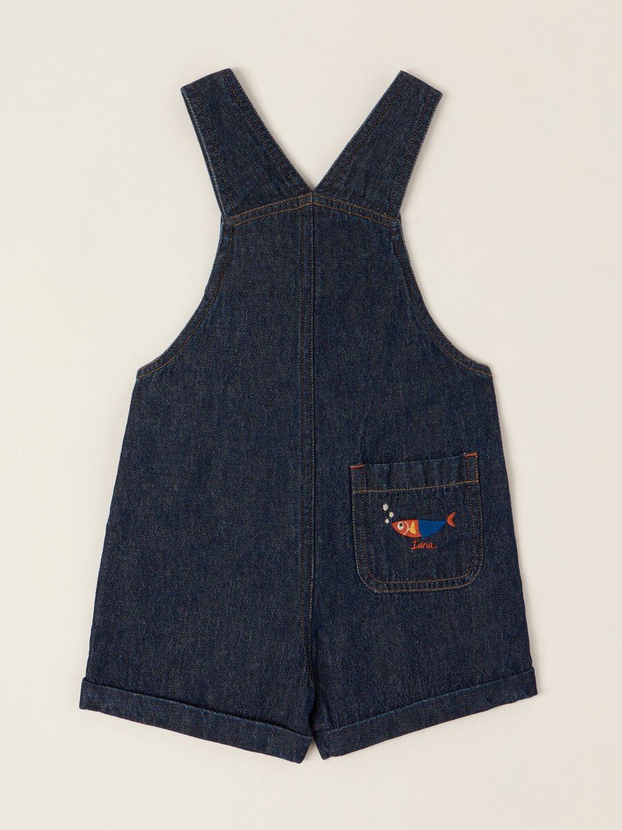 Salopette in chambray di puro cotone IANA _1