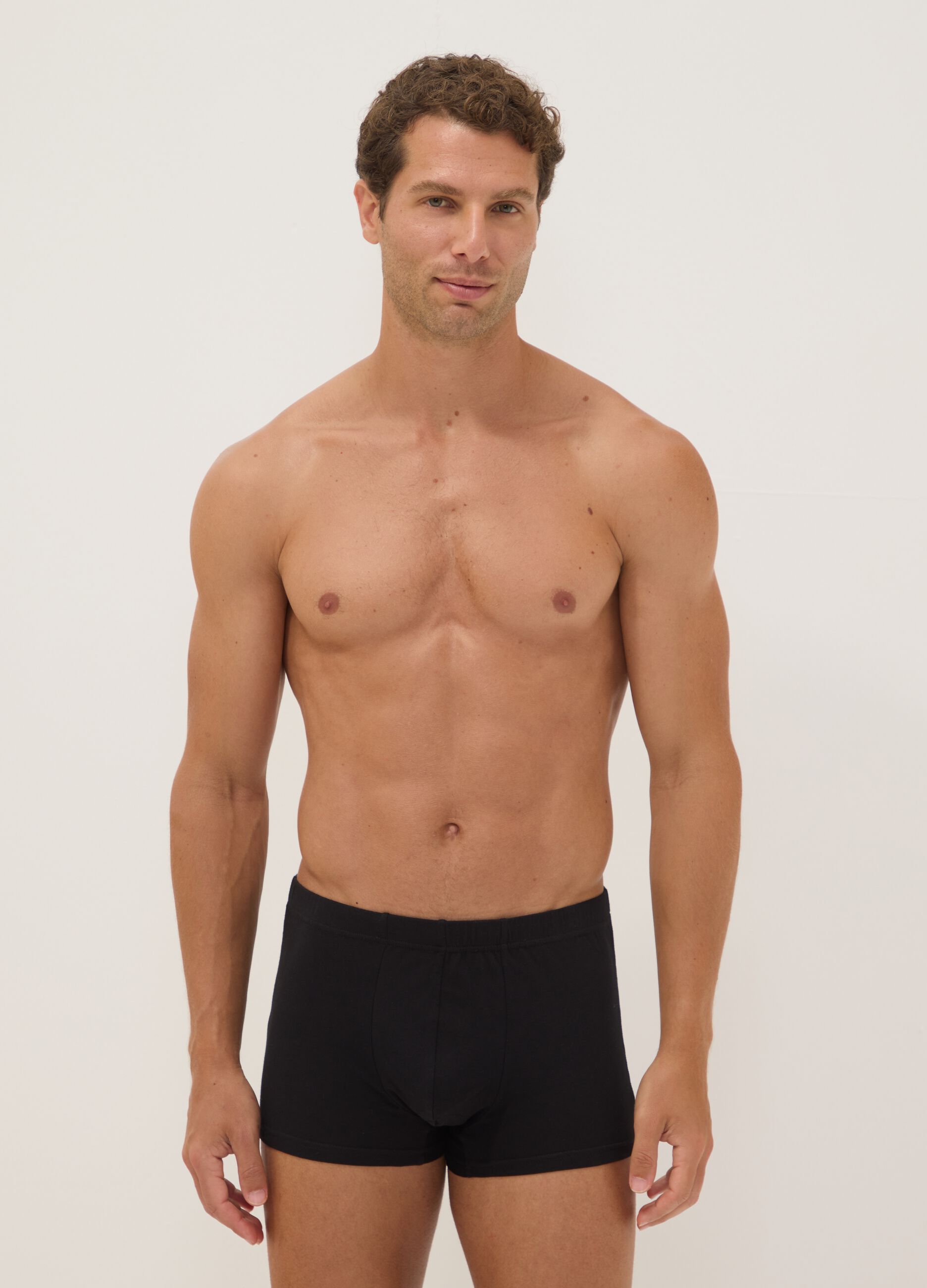 Black organic cotton boxer shorts