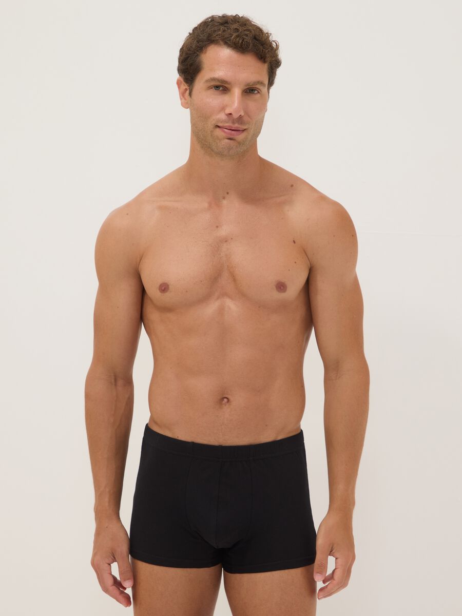 Boxer nero in cotone organico_0