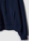 Regular fit blue modal blend hoodie with full zip_5