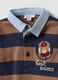 Brown polo shirt with blue stripes in organic cotton for baby, regular fit_2