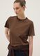 Brown short-sleeve pure cotton T-shirt, regular fit_0