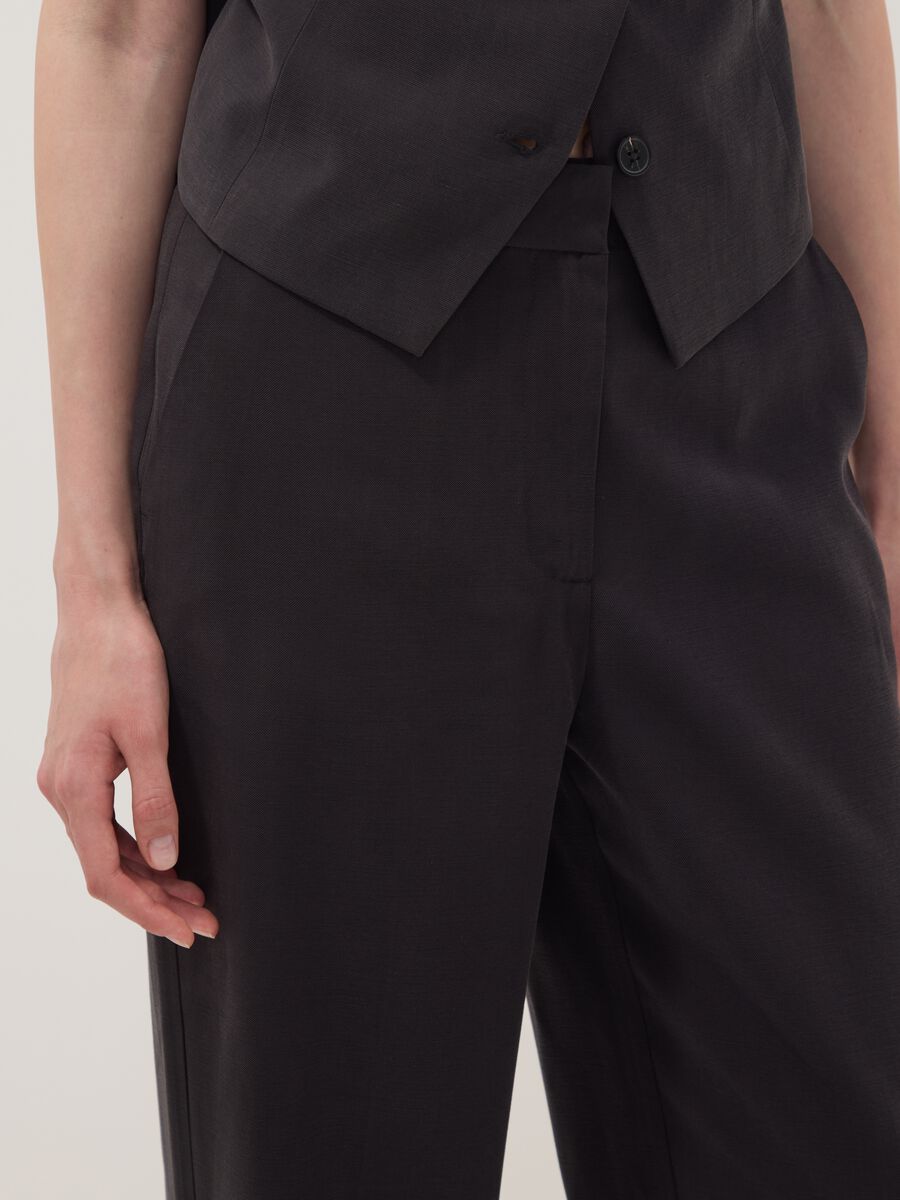 Black viscose-blend straight-leg trousers_3