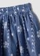 Blue pure cotton mini skirt with embroidery_2